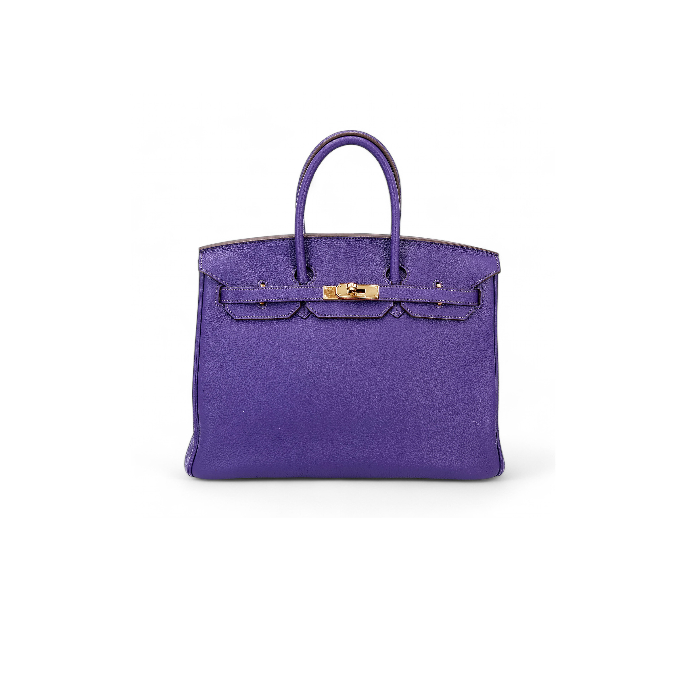 HERMES BIRKIN 35 TOGO LEATHER CALFSKIN FANTASY PURPLE GOLD BUCKLE BAG BK30P9TGCM (35*28*18cm)